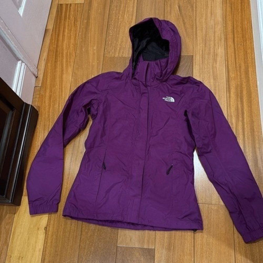 The North Face HyVent Rain Jacket Womens Purple Waterproof Hooded XS